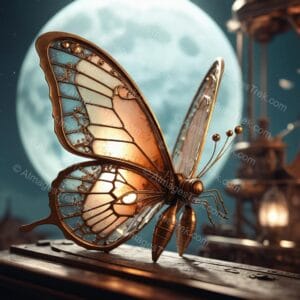 Lunar Flight of the Mechanical Butterfly