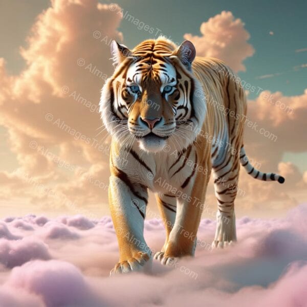 Majestic Stride in Celestial Realms