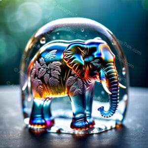 Prismatic Elephant in a Glass Sanctuary