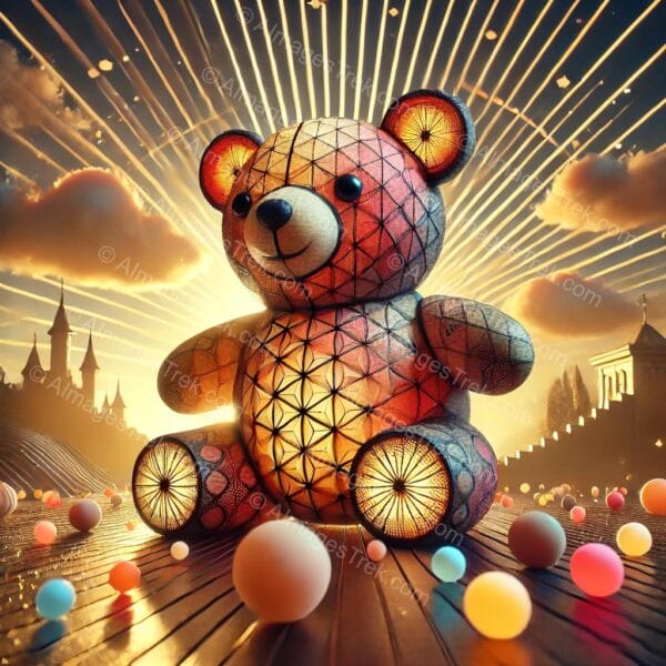 Radiant Teddy in a Dreamscape