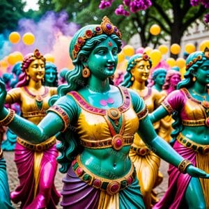 Vibrant Procession of Divinity