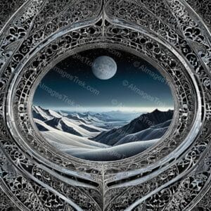 Celestial Portal to Lunar Landscapes