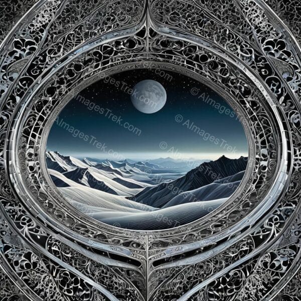 Celestial Portal to Lunar Landscapes