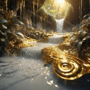 Golden Cascades of Enchantment