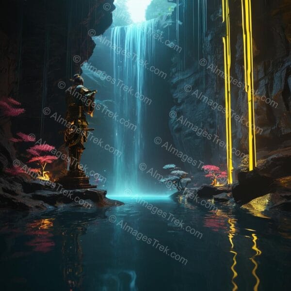 The Guardian of the Luminous Falls